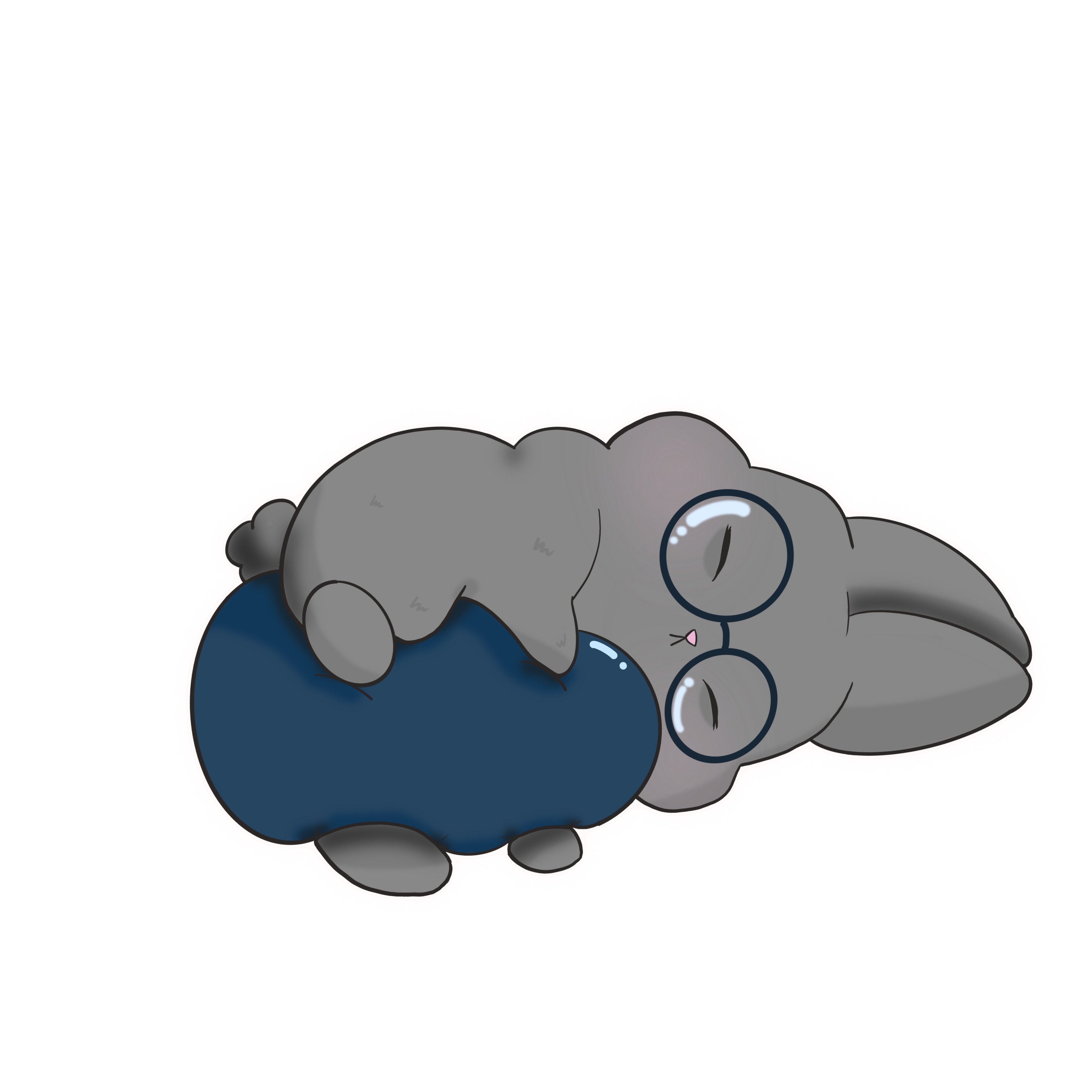 Dust Bunny with Pillow Sticker